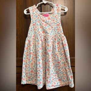 Isaac Mizrahi Toddler Girls Floral dress with bow detail sleeveless 5T